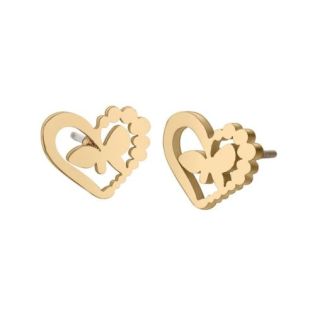 Boucles d'oreilles Papillon Coeur